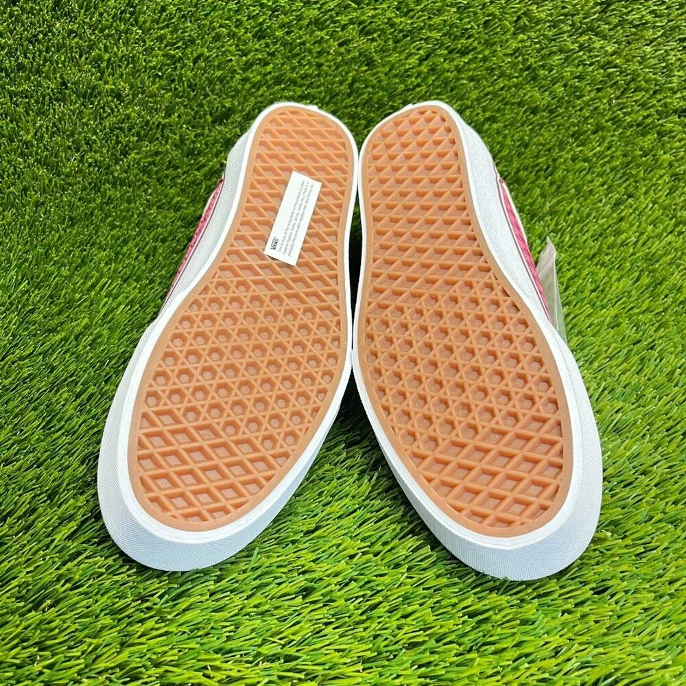 Vans Ward Platform Womens Size 10 Red White Walking Skateboard Shoes Sneakers